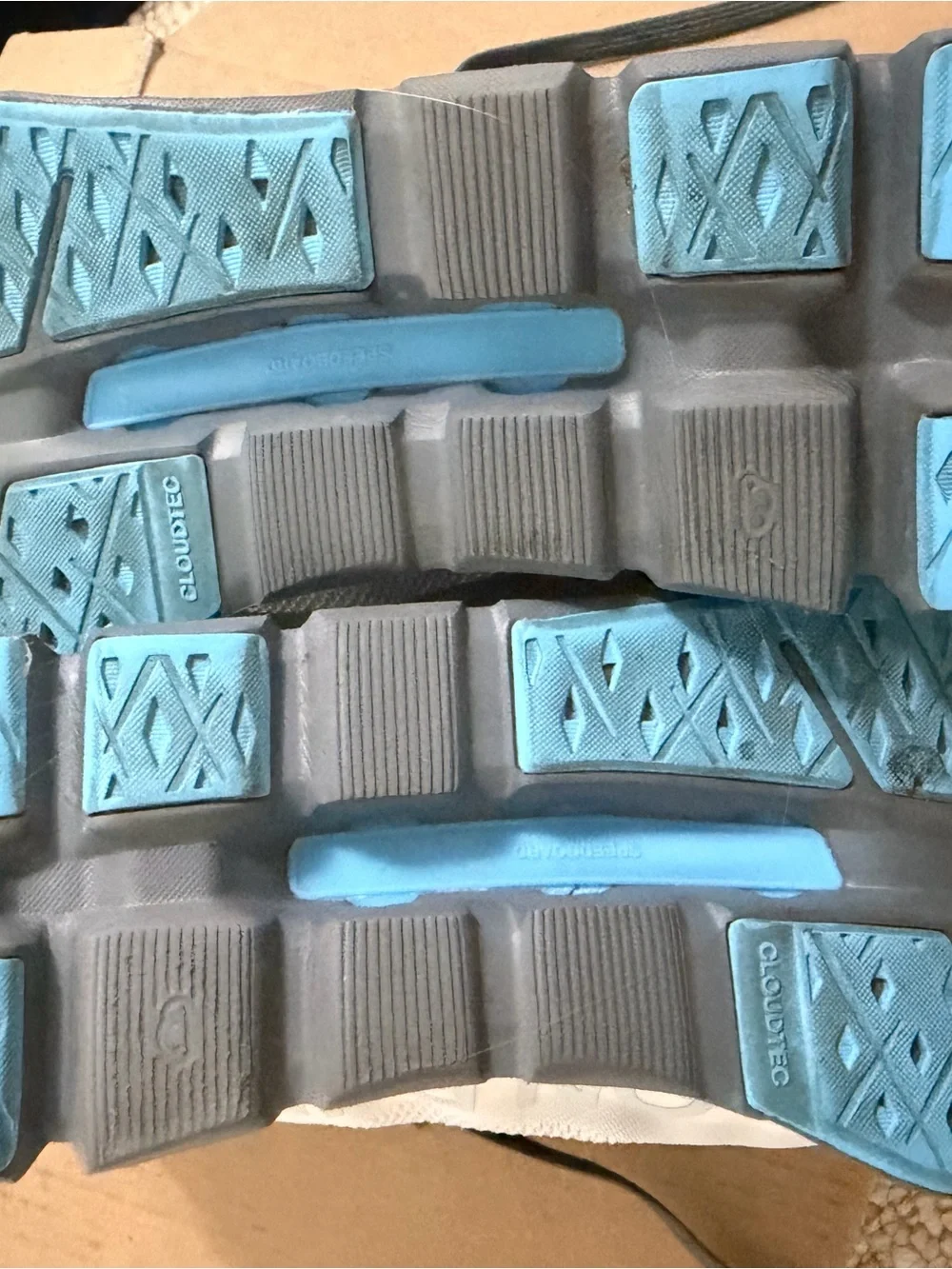 On Running Women’s Sneakers in Light Gray and Aqua